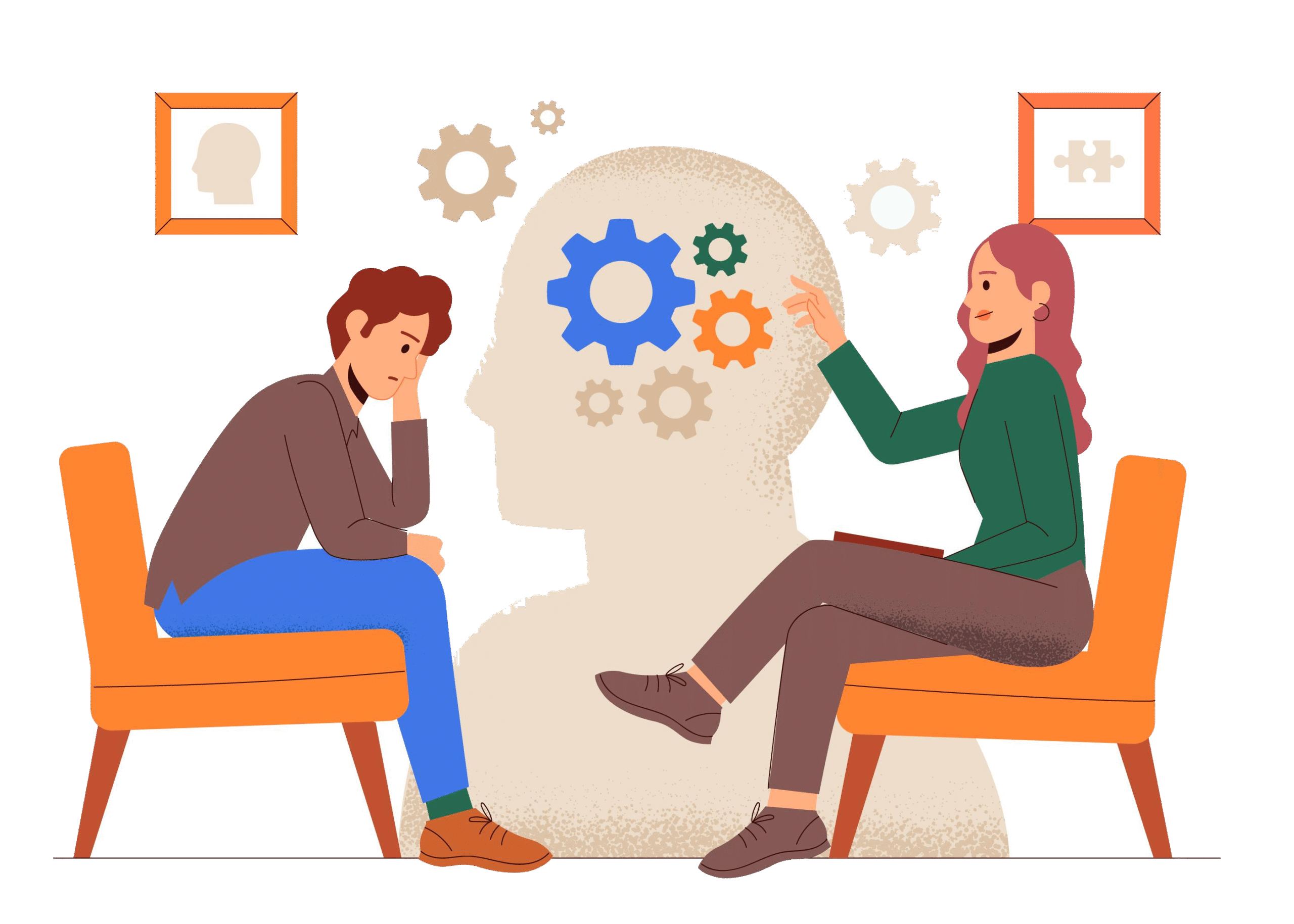 Life Coaching for Clarity and Direction — Reflect, Reset, and Move Forward Intentionally Life coach and client in a calm, supportive session discussing personal growth and goals